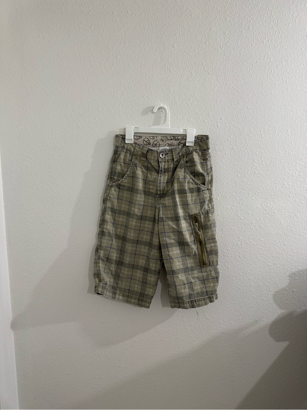 Sage green baggy shorts